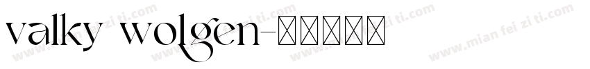 valky wolgen字体转换